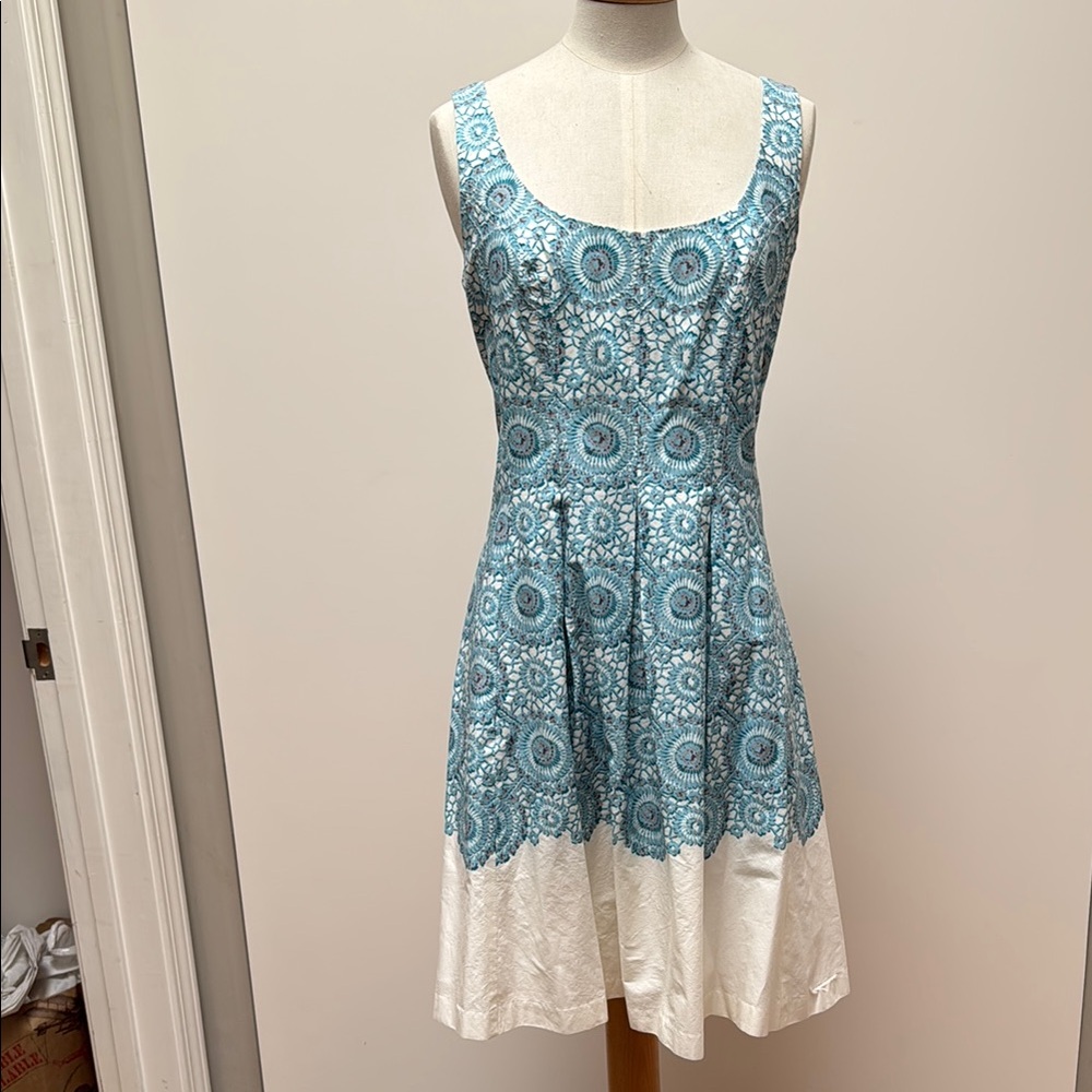 Elegant Blue and White Nine West Dress
